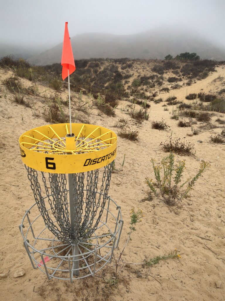 Disc golf hole at Elings Park in Santa Barbara, CA